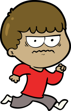 Bir insan tarafından çizilmiş kızgın bir adam.