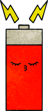 Bir insanın çizdiği pilin retro grunge desen karikatürü