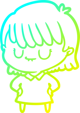 Bir insan tarafından çizilmiş bir karikatür kadın çizimi.