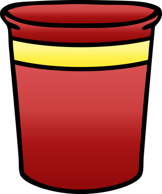 bir insan tarafından çizilen gölgelenmiş garip bitki saksısı