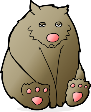 Bir insan tarafından çizilmiş üzgün ayı çizgi filmi.