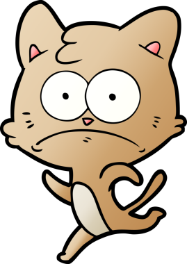 bir insan tarafından çizilmiş sinirli bir kedi.