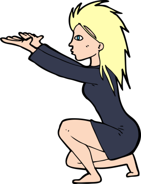 Bir insan tarafından çizilmiş çizgi film kadın büyüsü.