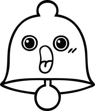 Bir insan tarafından çizilmiş bir çanın çizgi çizimi