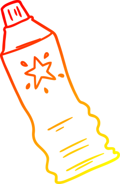 Bir insan tarafından çizilmiş güneş kreminin çizgi film şeridi çizimi.