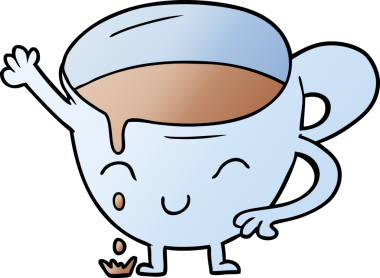 Bir insan tarafından çizilmiş çay fincanı.