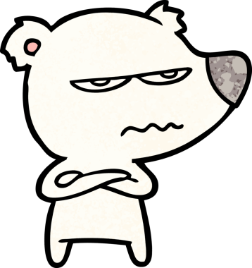 Bir insan tarafından çizilmiş kutup ayısı karikatürü