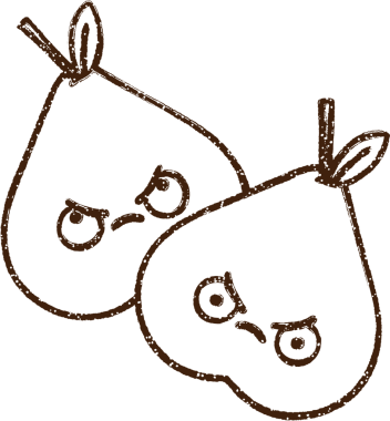 Bir insan tarafından çizilen Armut Kömürü Çizimi