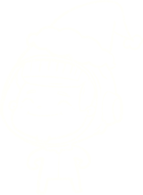Bir insan tarafından çizilmiş Noel Astronot Tebeşiri