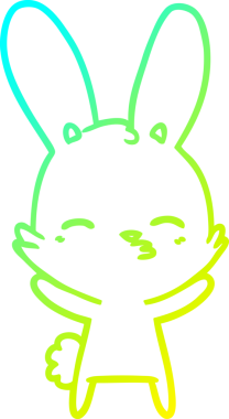 Bir insan tarafından çizilmiş garip bir tavşan çizgi filmi.