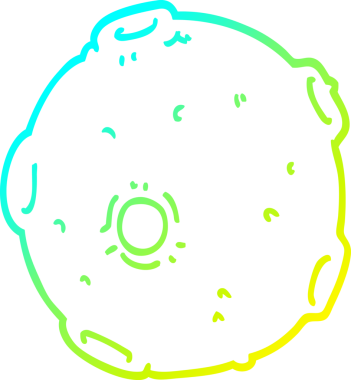 Bir insan tarafından çizilmiş bir çizgi ayın soğuk eğim çizgisi.