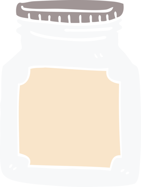 Bir insan tarafından çizilmiş karalama saklama kavanozu.