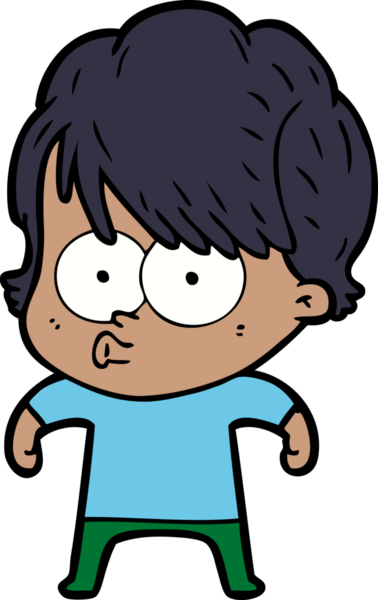 Bir insan tarafından çizilmiş karikatür kadın.