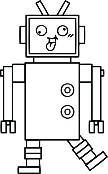 Bir insan tarafından çizilmiş robot çizimi