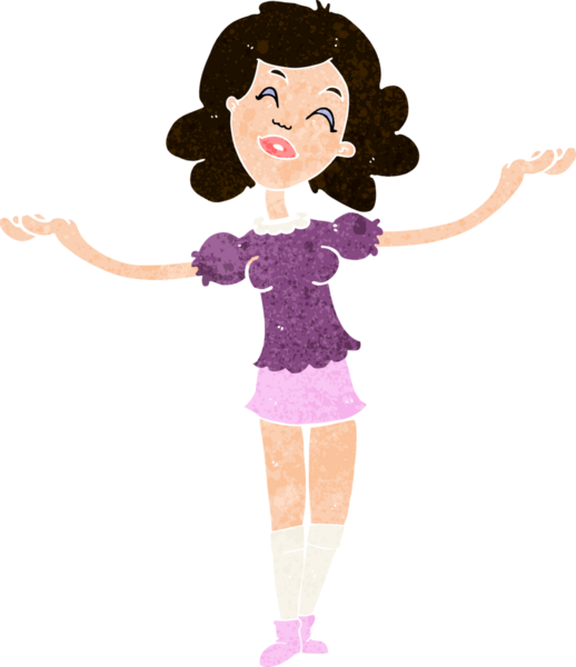 Çizgi filmdeki kadın bir insan tarafından çizilmiş övgüleri alıyor.