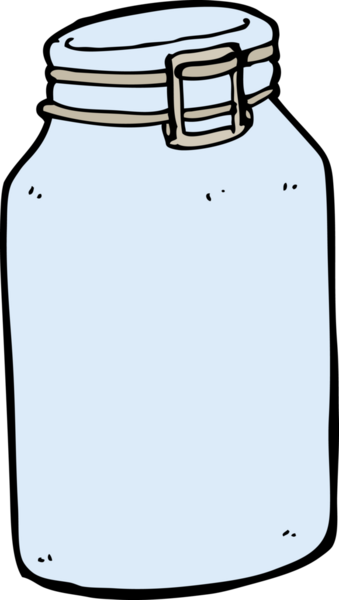 bir insan tarafından çizilmiş cam kavanoz.