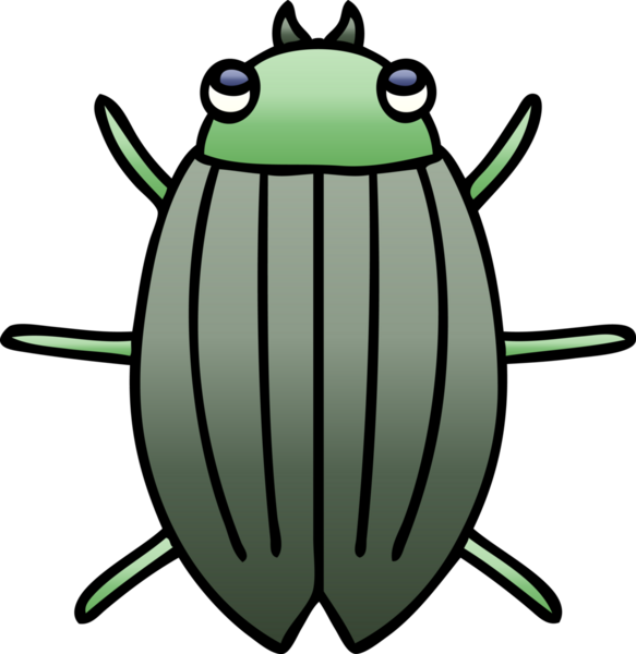 bir insan tarafından çizilmiş gölgelenmiş garip karikatür böceği