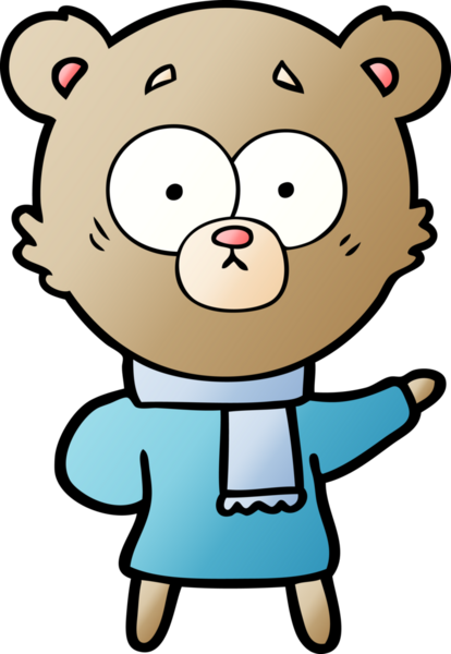 Bir insan tarafından çizilmiş sürpriz ayı karikatürü