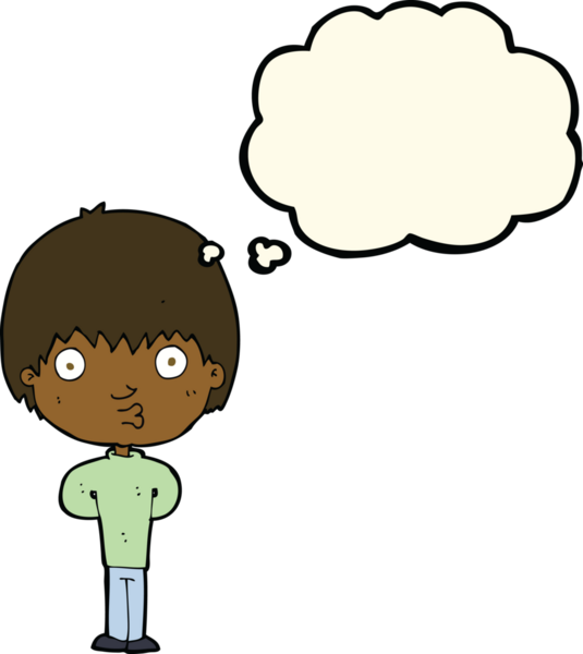 Bir insan tarafından çizilmiş düşünce balonlu ıslık çalan çocuk.