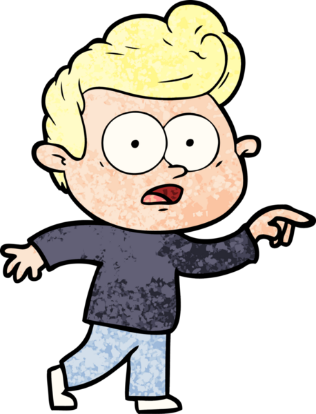 Bir insan tarafından çizilmiş çizgi film bakışlı adam.