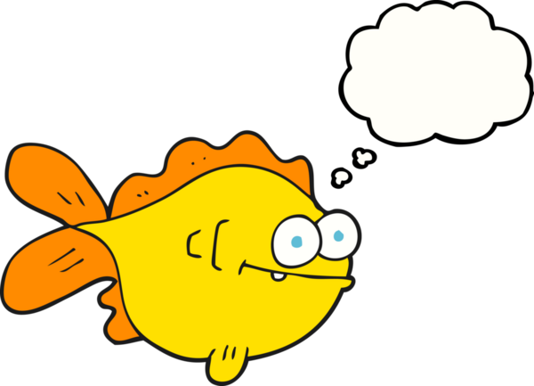 Bir insan tarafından çizilmiş serbest çizim balon balığı.