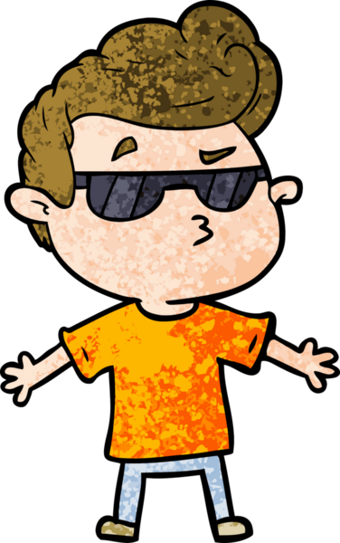 Bir insan tarafından çizilmiş havalı bir çizgi film.