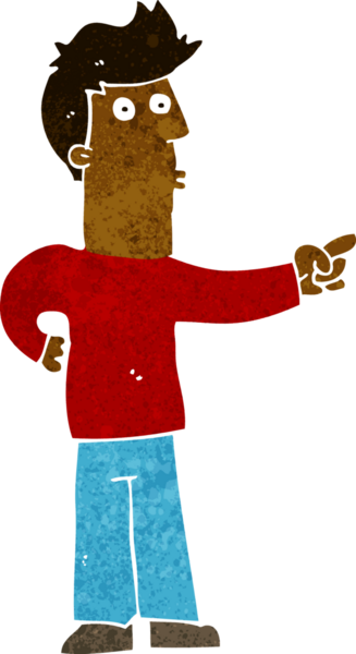 Çizgi film meraklısı bir adam bir insan tarafından çizilmiş