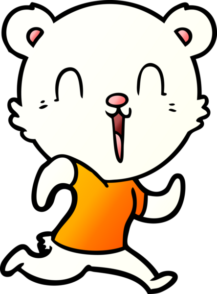 Bir insan tarafından çizilmiş kutup ayısı karikatürü