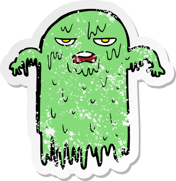 Bir insan tarafından çizilmiş yapışkan bir çizgi film karakterinin gerilimli yapıştırması.