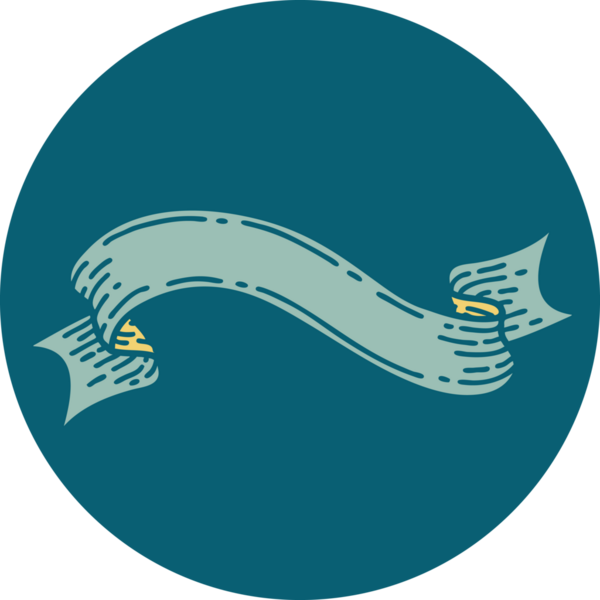 Bir insan tarafından çizilmiş bir pankartın ikonik dövme şekli