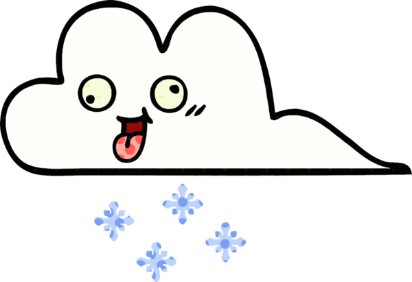 Bir insan tarafından çizilmiş bir kar bulutu çizgi filmi.