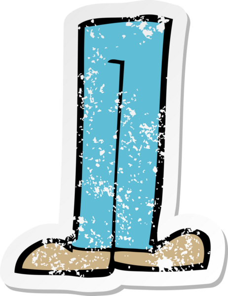 Bir insan tarafından çizilmiş çizgi film bacaklarının gerilimli yapıştırması.