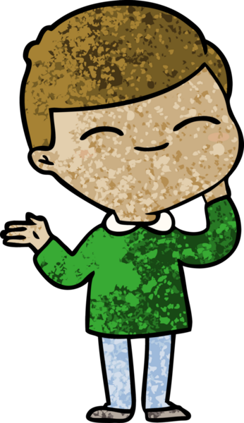 bir insan tarafından çizilmiş utangaç bir çocuk.