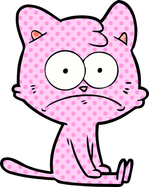 bir insan tarafından çizilmiş sinirli bir kedi.