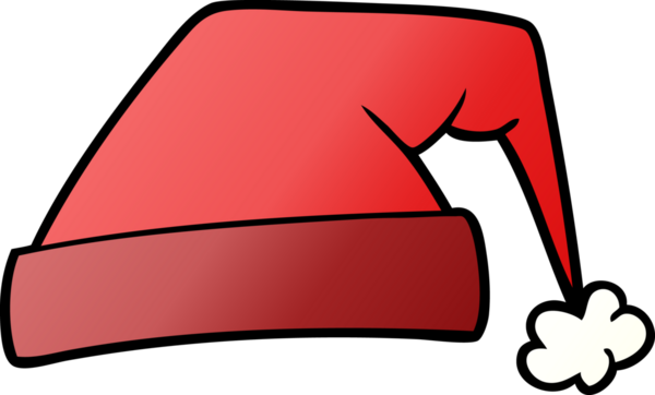 Bir insan tarafından çizilmiş noel şapkası.