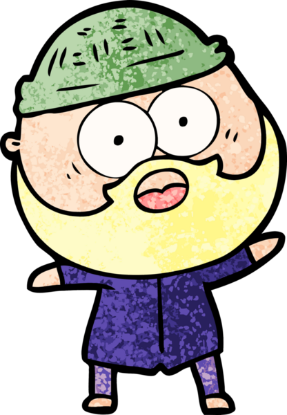 Çizgi film bir insan tarafından çizilmiş sakallı adamı şaşırttı