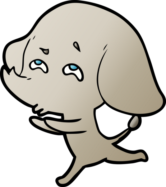 Bir insan tarafından çizilmiş karikatür fili