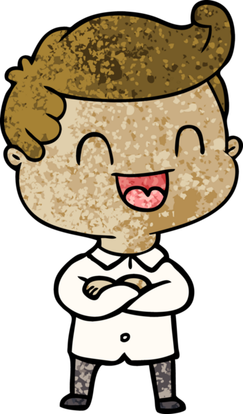 Bir insan tarafından çizilmiş mutlu bir adam.