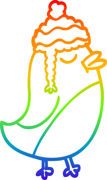 gökkuşağı gradyanı çizimi bir insan tarafından çizilmiş bir çizgi noel robinidir.