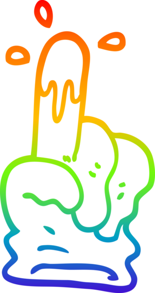 gökkuşağı gradyan çizgi çizimi bir insan tarafından çizilmiş lastik eldiven