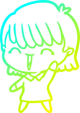 Bir insan tarafından çizilmiş bir karikatür kadın çizimi.