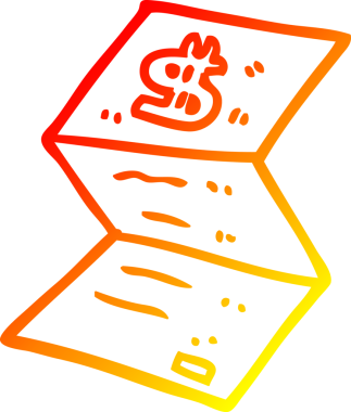 Bir insan tarafından çizilmiş bir karikatürün sıcak çizgi çizimi.