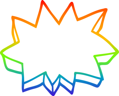 gökkuşağı gradyan çizgi çizimi bir insan tarafından çizilmiş bir çizgi film dekoratif patlama