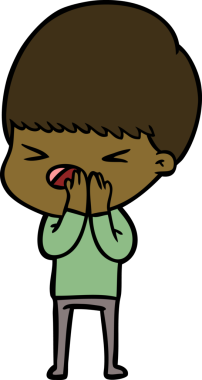 Çizgi film bir insan tarafından çizilmiş stresli adam