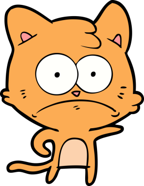 bir insan tarafından çizilmiş sinirli bir kedi.