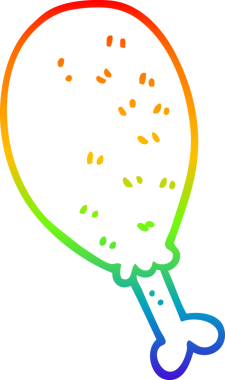 gökkuşağı gradyan çizgi çizimi bir insan tarafından çizilmiş tavuk budu