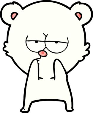 Bir insan tarafından çizilmiş kutup ayısı karikatürü