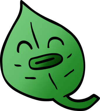 bir insan tarafından çizilmiş sonbahar yaprağı karalaması