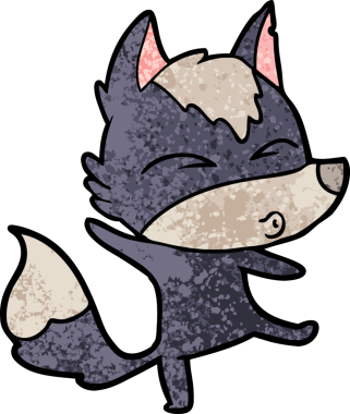 Bir insan tarafından çizilmiş kurt surat ifadesi.