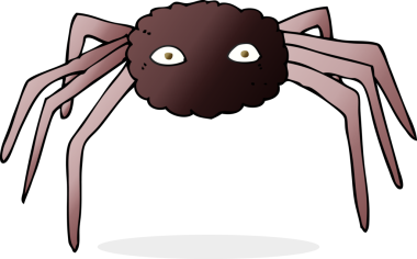 bir insan tarafından çizilmiş çizgi film örümceği